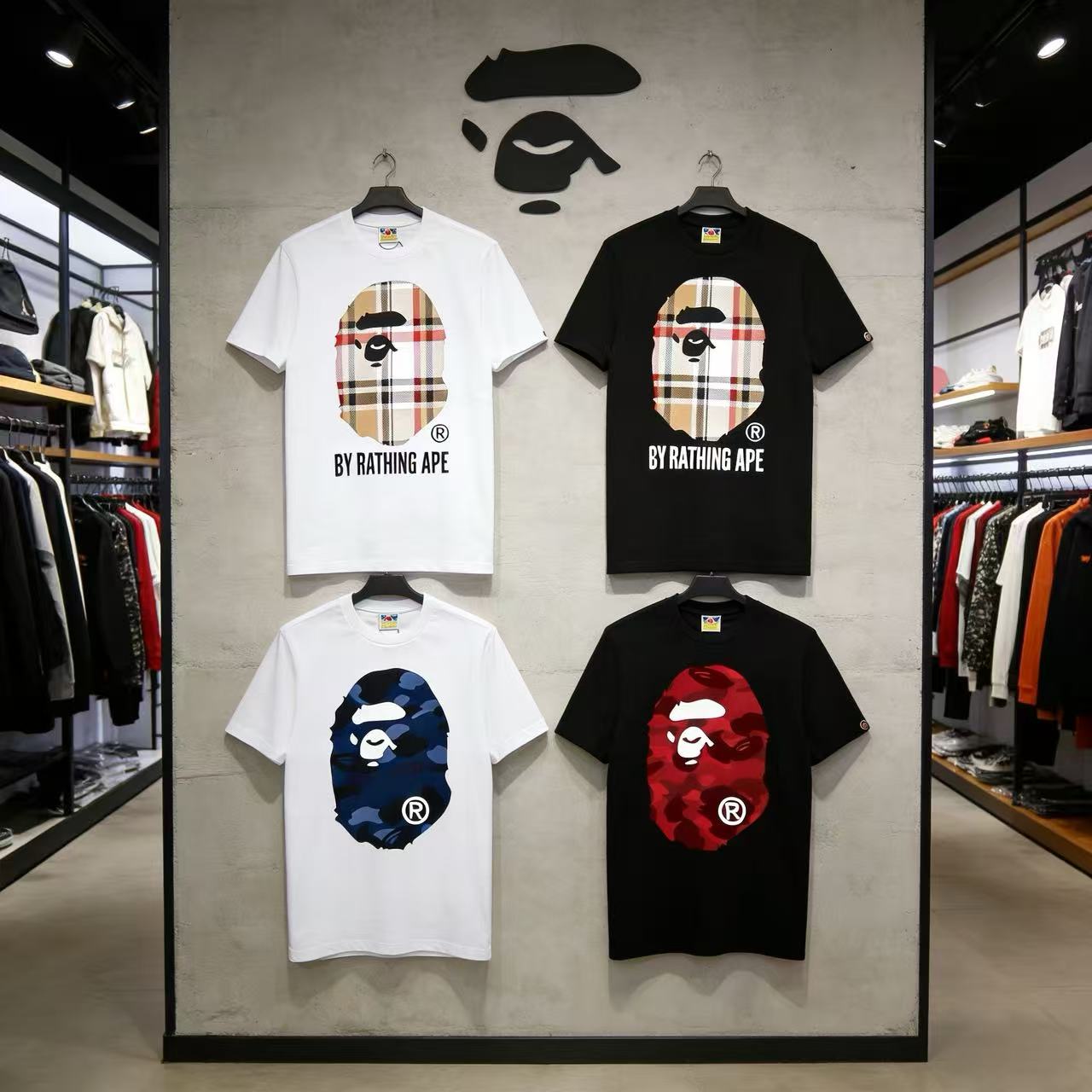 BAPE Graphic Tee Edit β Check Neutrals and Color Camo Contrast