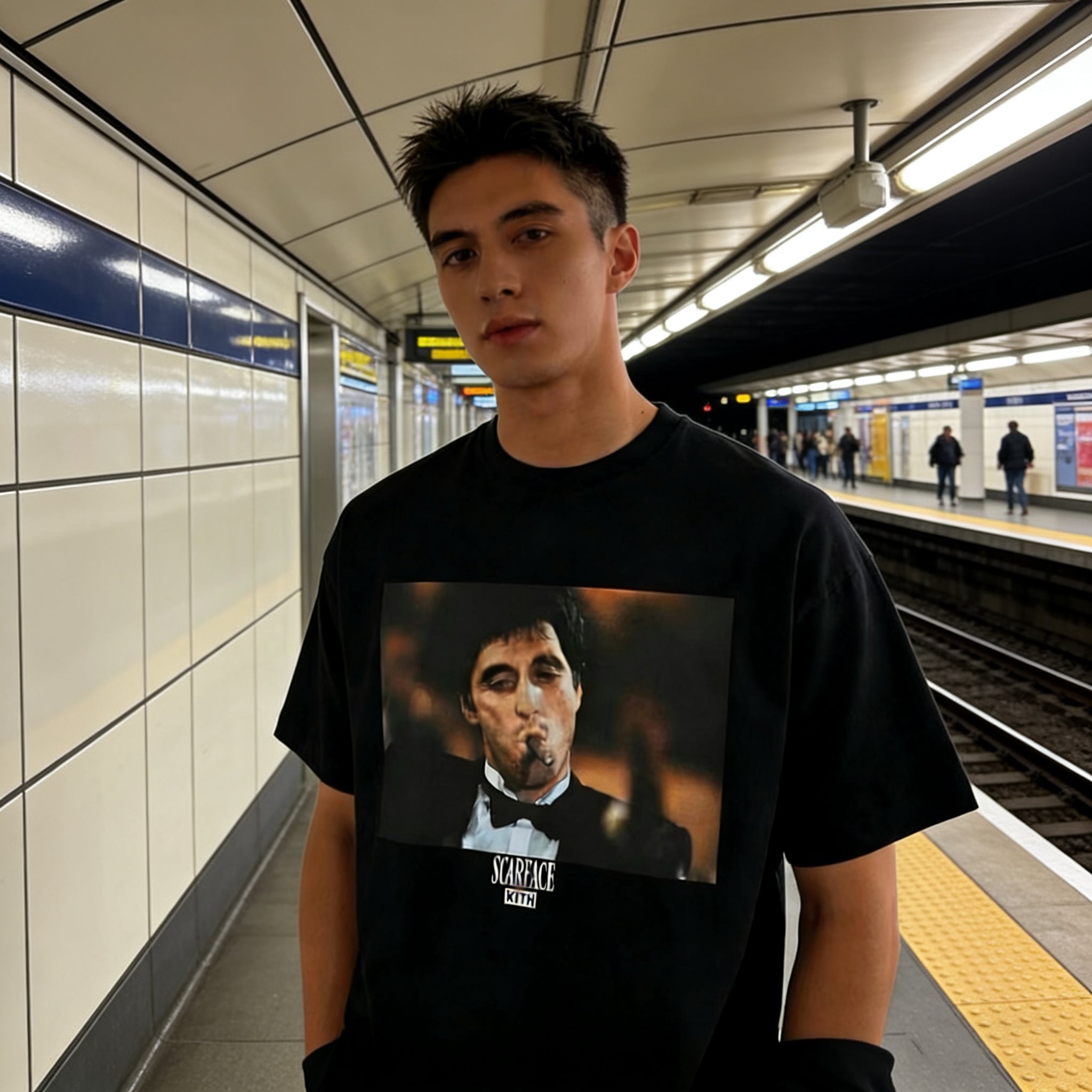 Kith x Scarface Montana Power Tee Black β Screen Legend, Daily Uniform