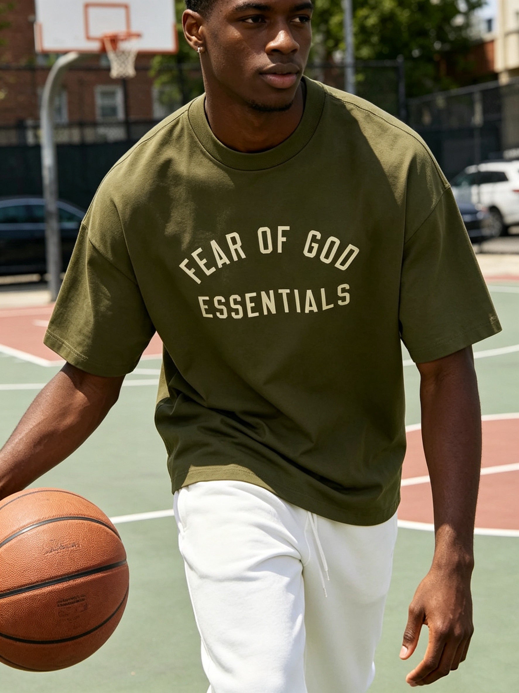 Fear of God Essentials Jersey Crewneck Tee Military Layering
