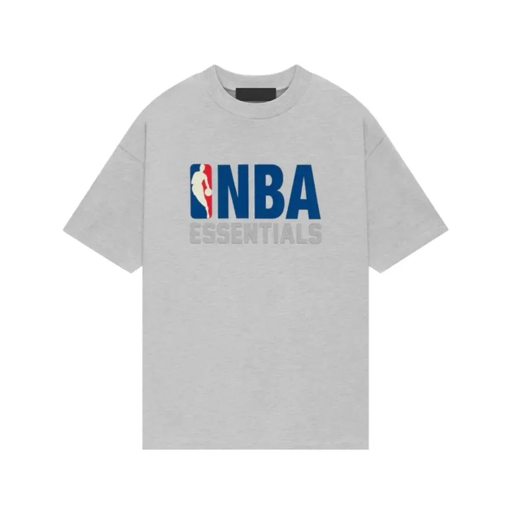 How To Style Fear Of God Essentials NBA Tee Light Heather - AFV Clothes