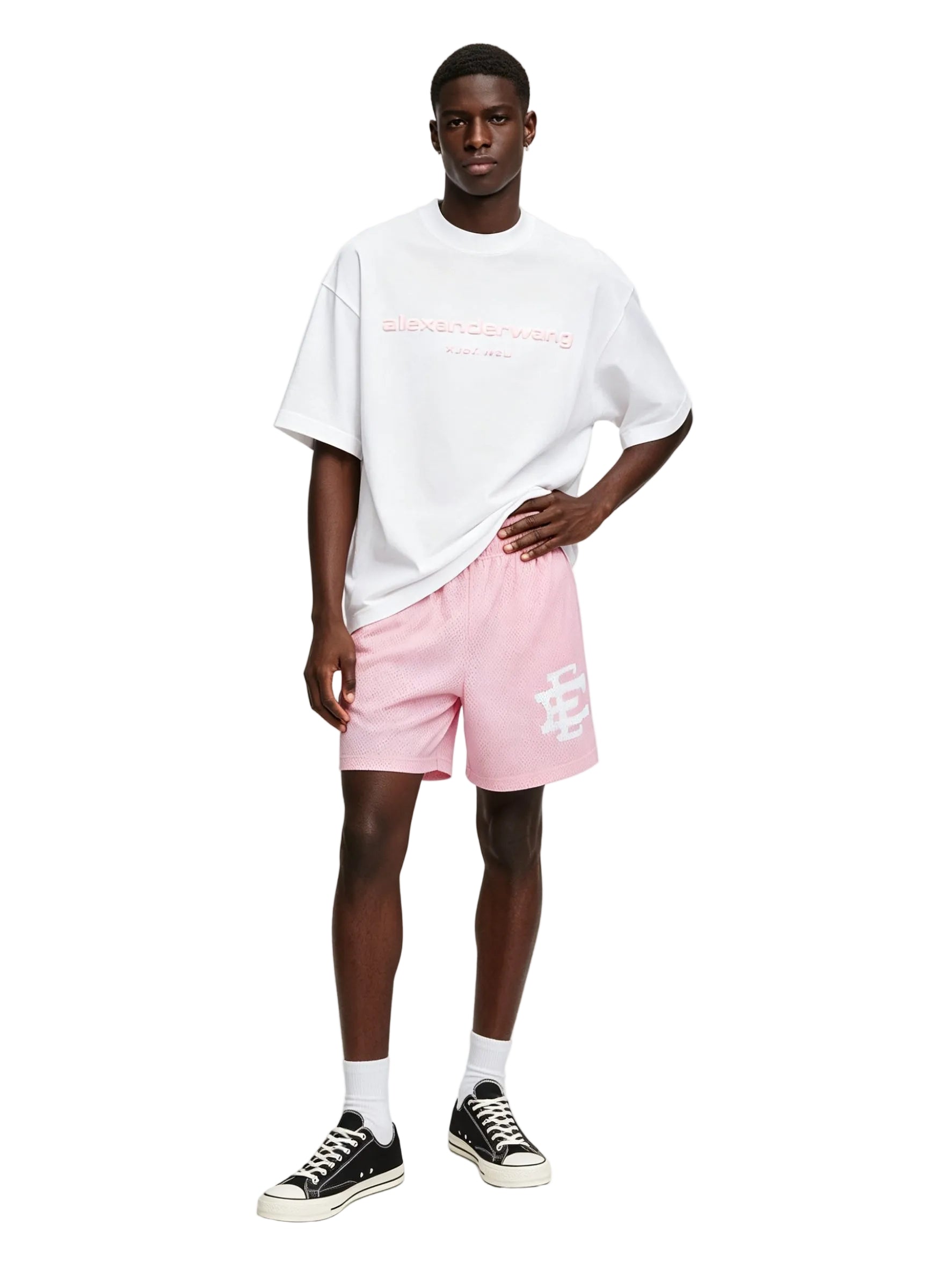 Eric Emanuel EE Akimbo Tyrrell Winston Short Rose Quartz White