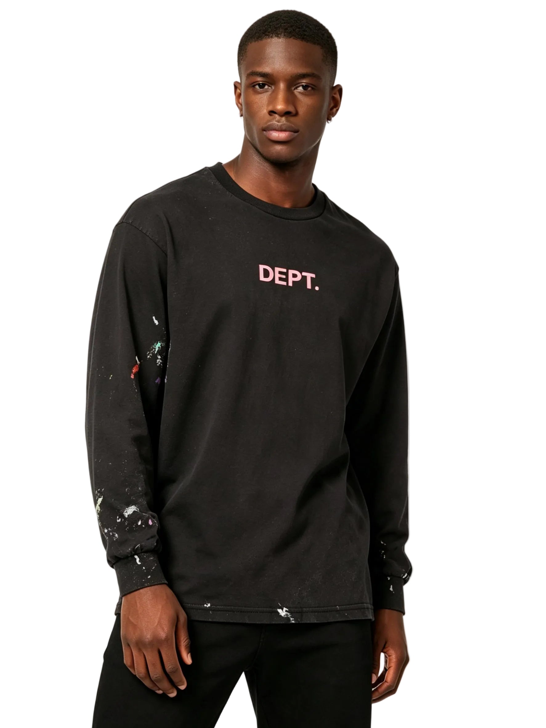 GALLERY DEPT. paint-spatter ong-seeve t-shirt