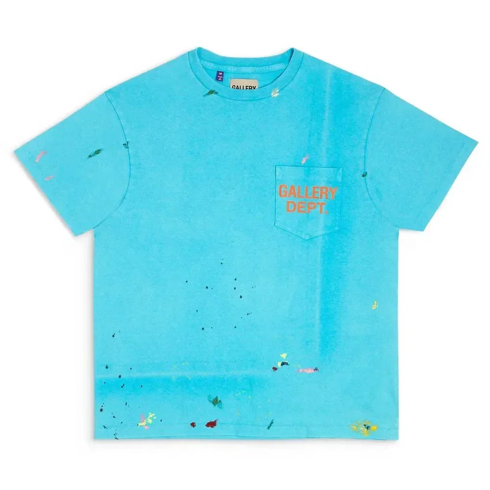 Gallery Dept. Vintage Logo Painted Tee Turquoise - AFV Clothes