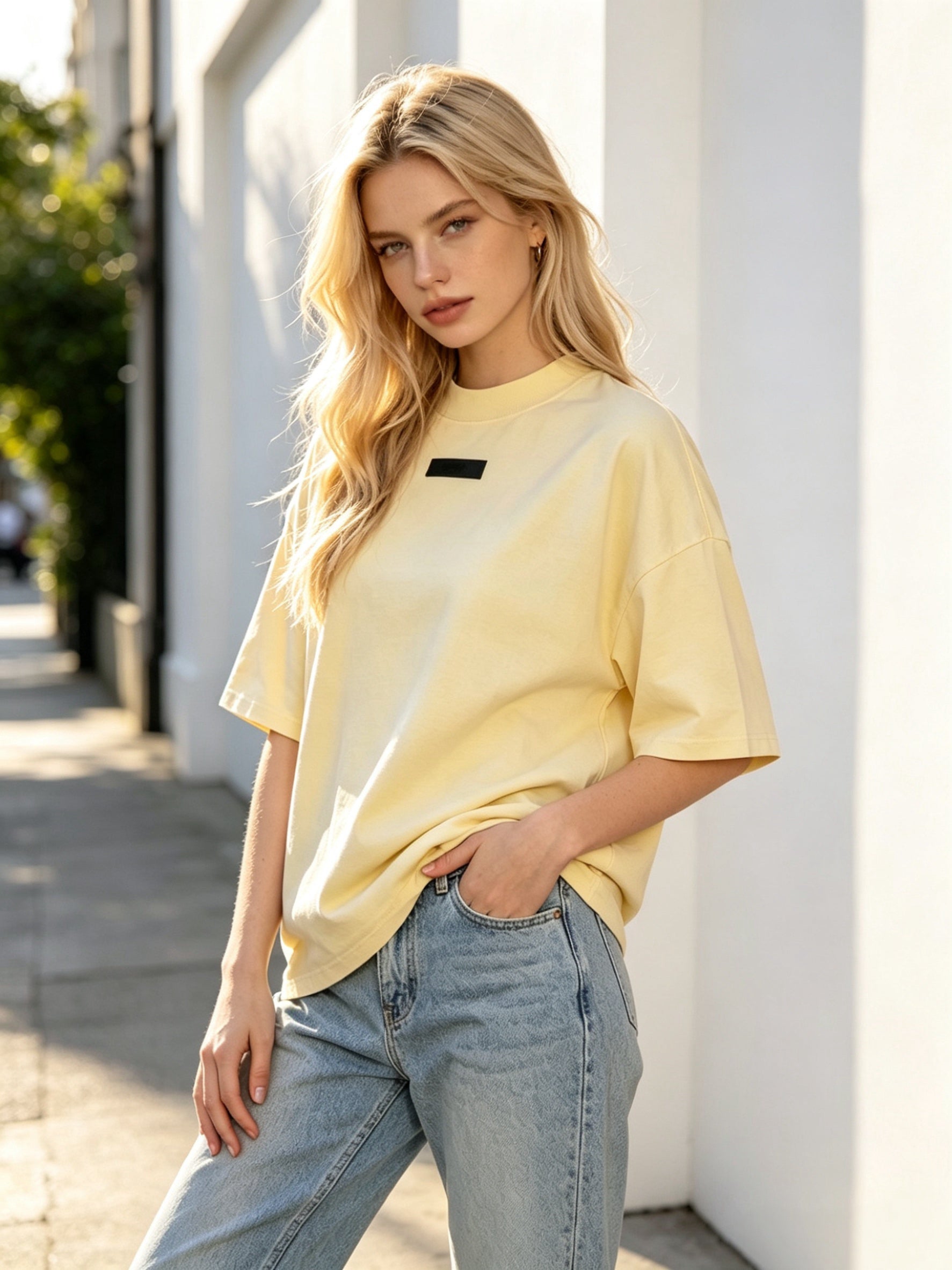 Garden Yellow Essentials Tee For Softer Summer Fits