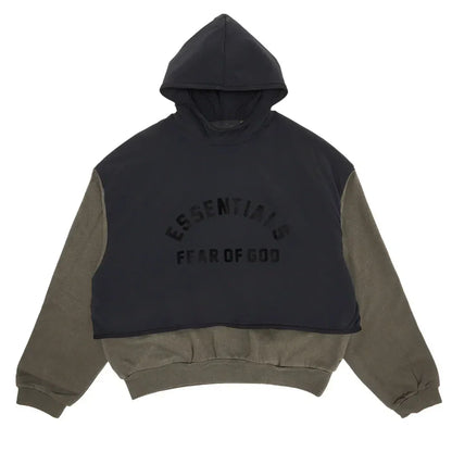 Fear of God Essentials Nylon Fleece Hooded Sweater Ink/Jet Black