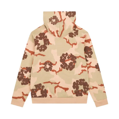 Denim Tears The Cotton Wreath Zip Sweatshirt Tan Camo - AFV Clothes