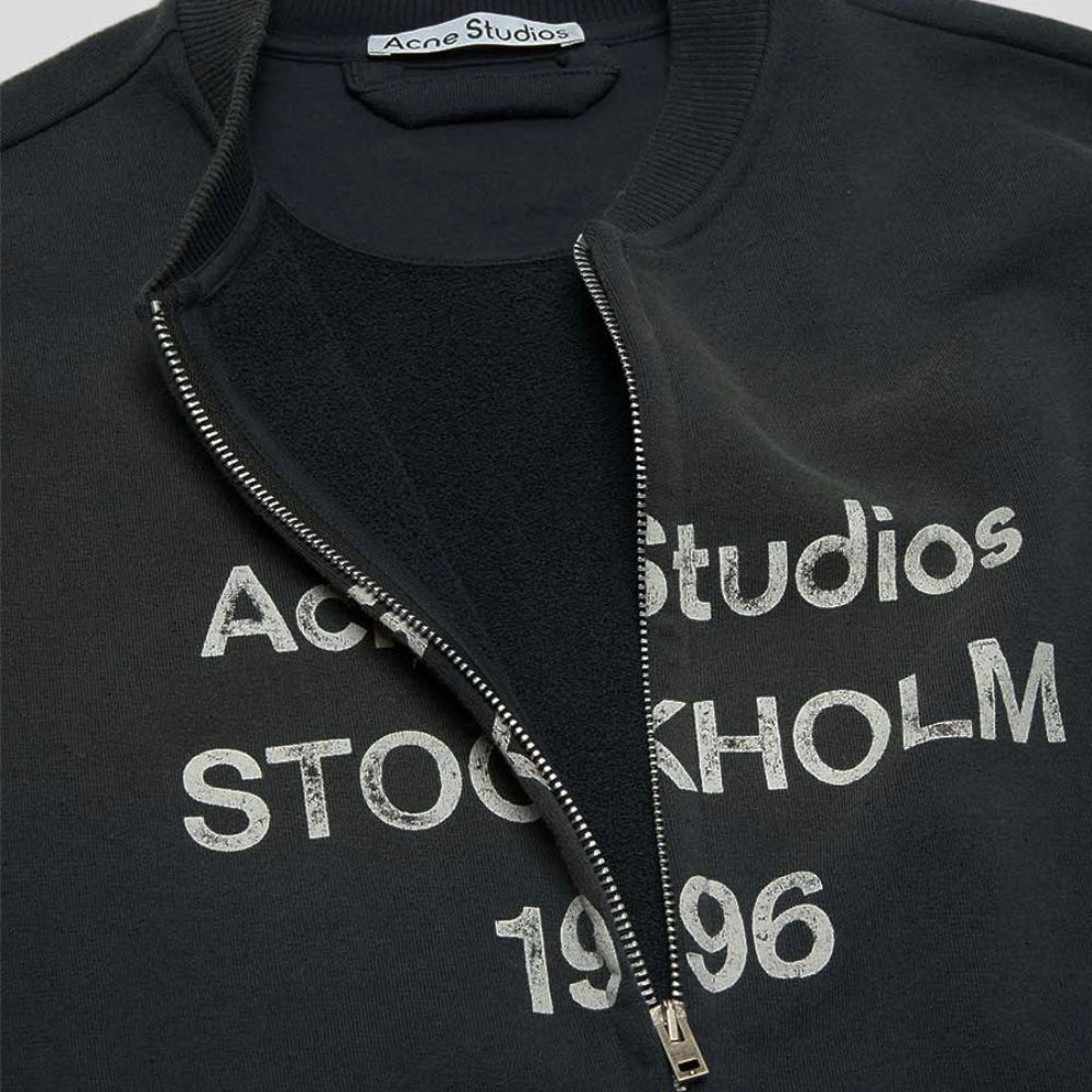 Acne Studios Zip Up 1996 Sweatshirt Black