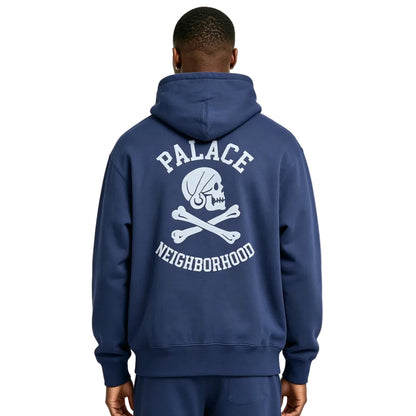 Palace x Neighborhood Skull Zip Hood Navy