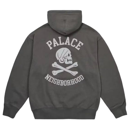 Palace x Neighborhood Skull Zip Hood Charcoal