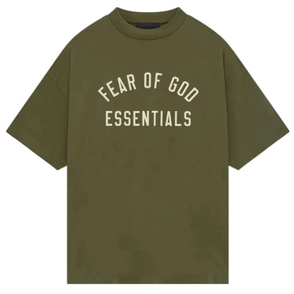 Fear of God Essentials Jersey Crewneck Tee Military
