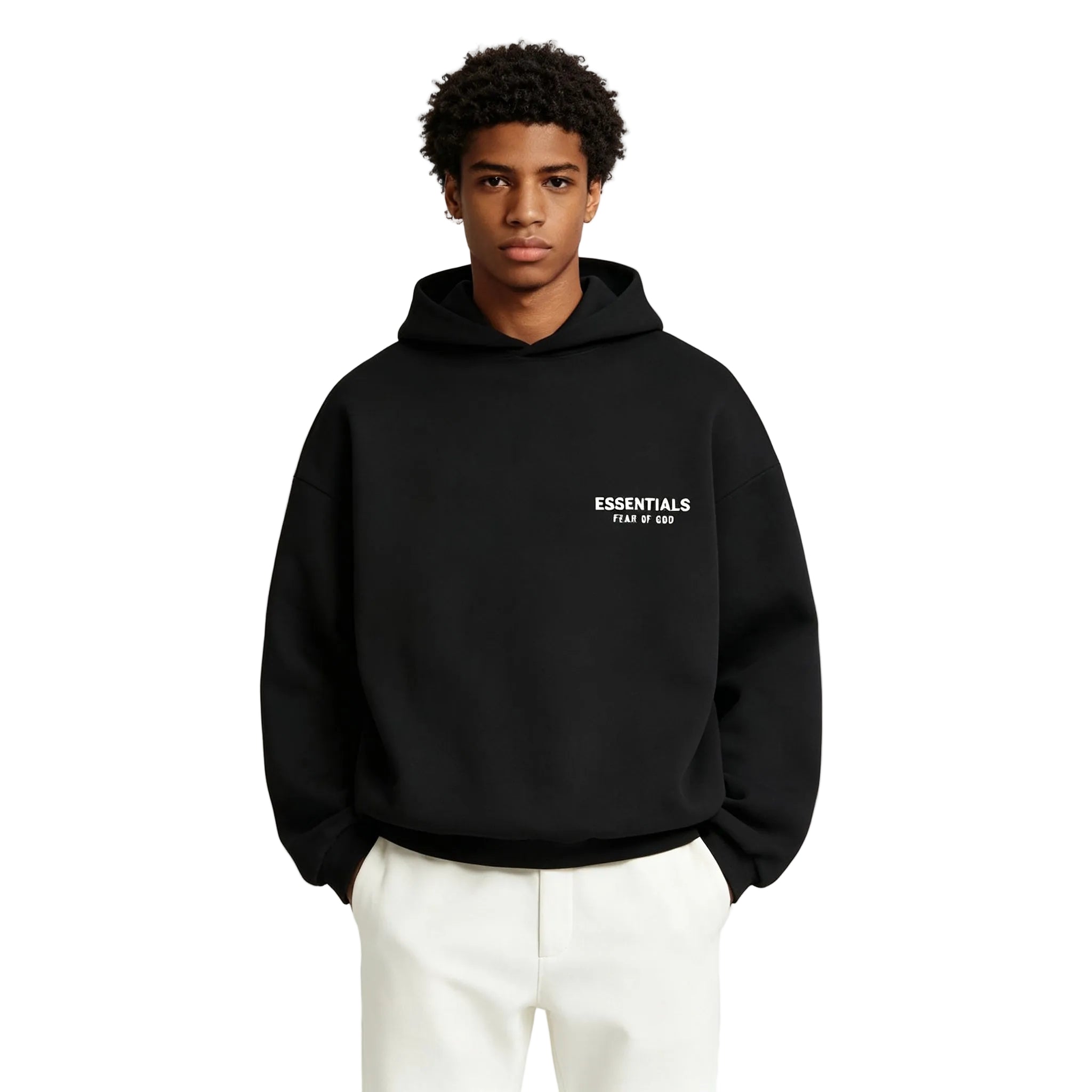 Fear of God Essentials Fleece Hoodie II Black FW24