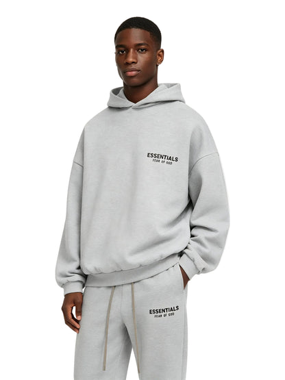 Fear of God Essentials Fleece Hoodie II Light Heather Gray FW24