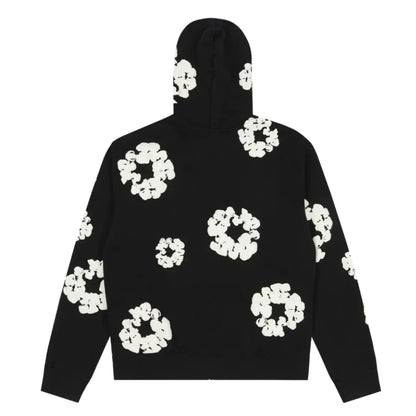 Denim Tears Cotton Wreath Zip Hoodie Black