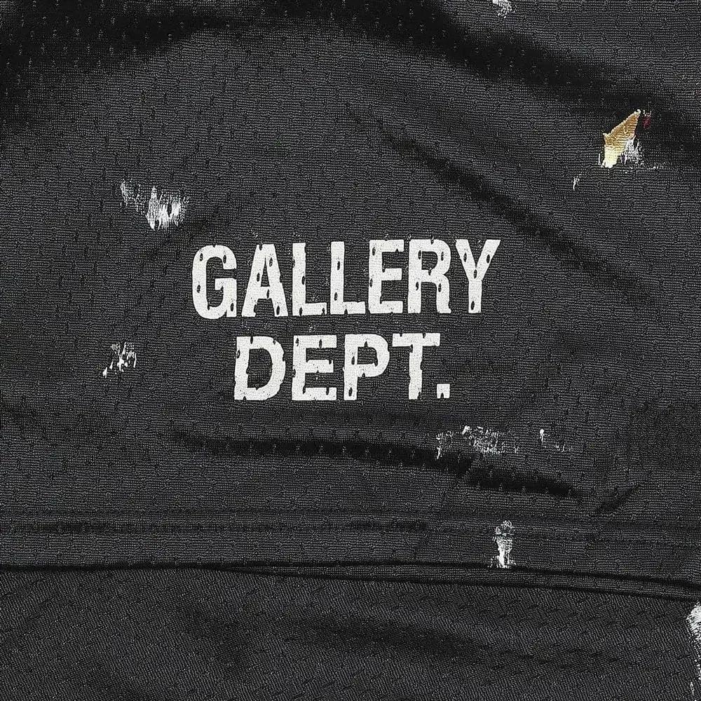 Gallery Dept. Studio Paint Logo Gym Shorts Black - AFV Clothes