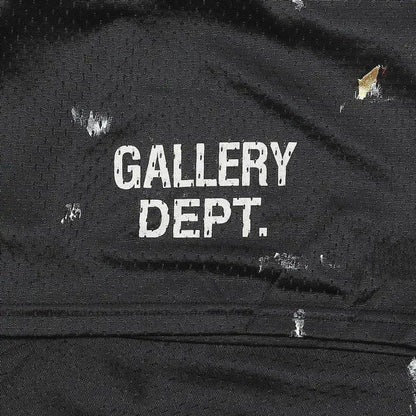 Gallery Dept. Studio Paint Logo Gym Shorts Black - AFV Clothes