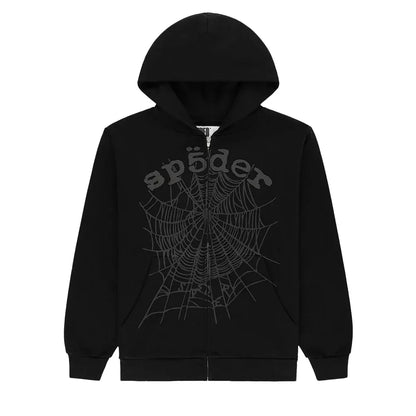 Sp5der OG Web V2 Phantom Zip Up Black