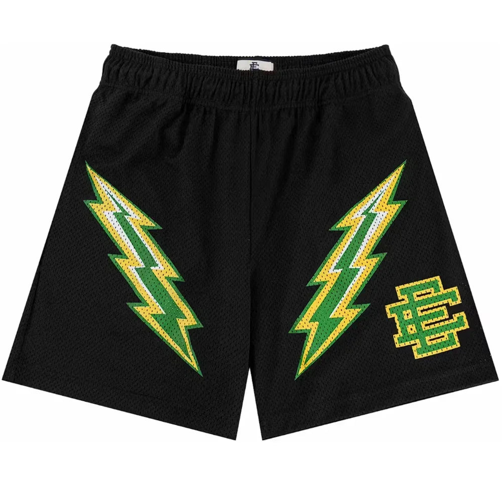 Eric Emanuel EE Short Black/Green Bolt - AFV Clothes