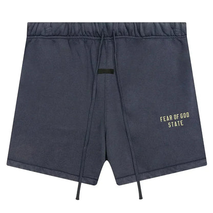 Fear of God Essentials Heavy Fleece Soccer Short Marine - AFV Clothes