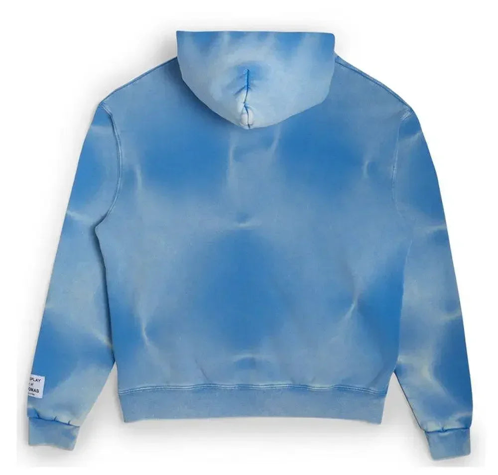 Gallery Dept. Sunfaded English Logo Zip Up Hoodie Blue - AFV Clothes