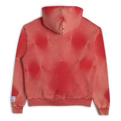 GALLERY DEPT. Sunfaded English Logo Zip-Up-Hoodie Red - AFV Clothes