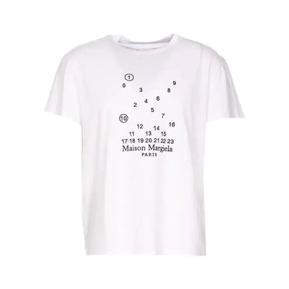 Maison Margiela Embroidered Numeric Logo T-Shirt White - AFV Clothes