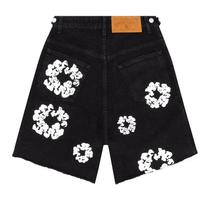 Denim Tears Wreath Jean Short Black - AFV Clothes