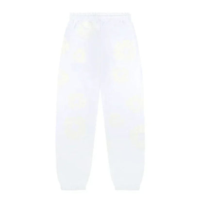 Denim Tears Mono Cotton Wreath Sweatpants White - AFV Clothes