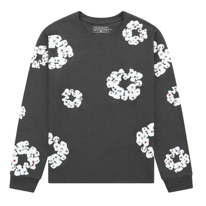Denim Tears Rhinestone Wreath Thermal Vintage Black - AFV Clothes