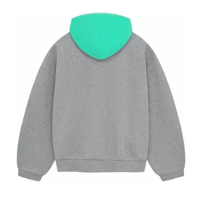 Fear of God Essentials SS24 Nylon Fleece Hoodie Dark Heather Oatmeal/Mint Leaf - AFV Clothes